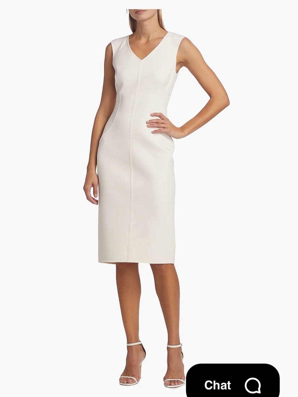 Michael Kors Collection Sheath Wool-Blend Midi-Dress Size 4 Designer
